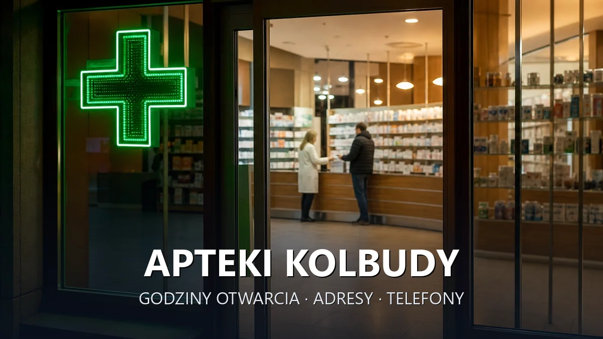 Apteki Kolbudy, powiat gdański - adresy, telefony, godziny otwarcia