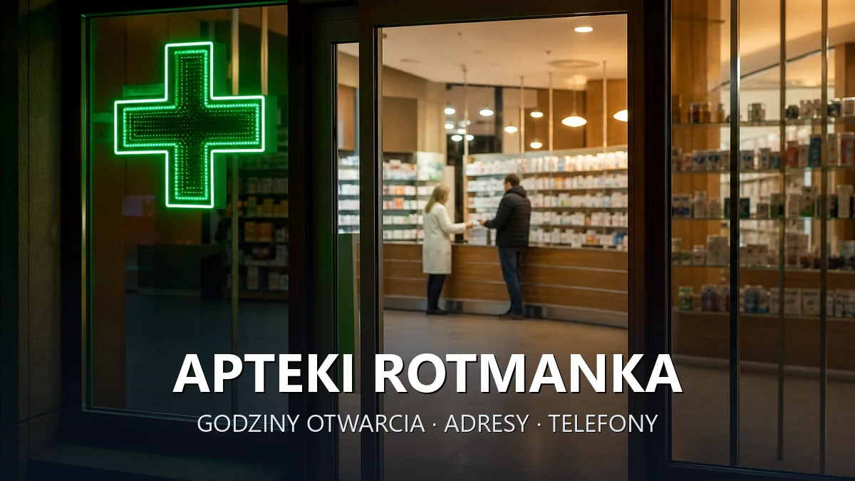 Apteki Rotmanka, gmina Pruszcz Gdański, powiat gdański - adresy, telefony, godziny otwarcia