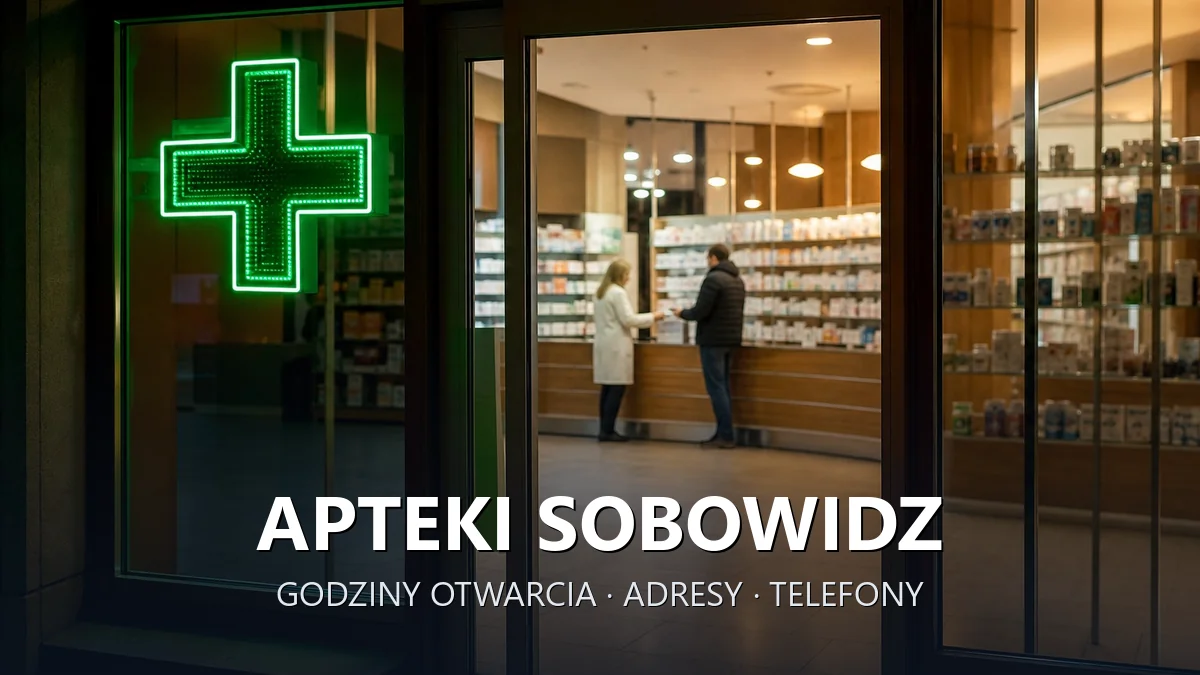 Apteki Sobowidz, gmina Trąbki Wielkie, powiat gdański - adresy, telefony, godziny otwarcia