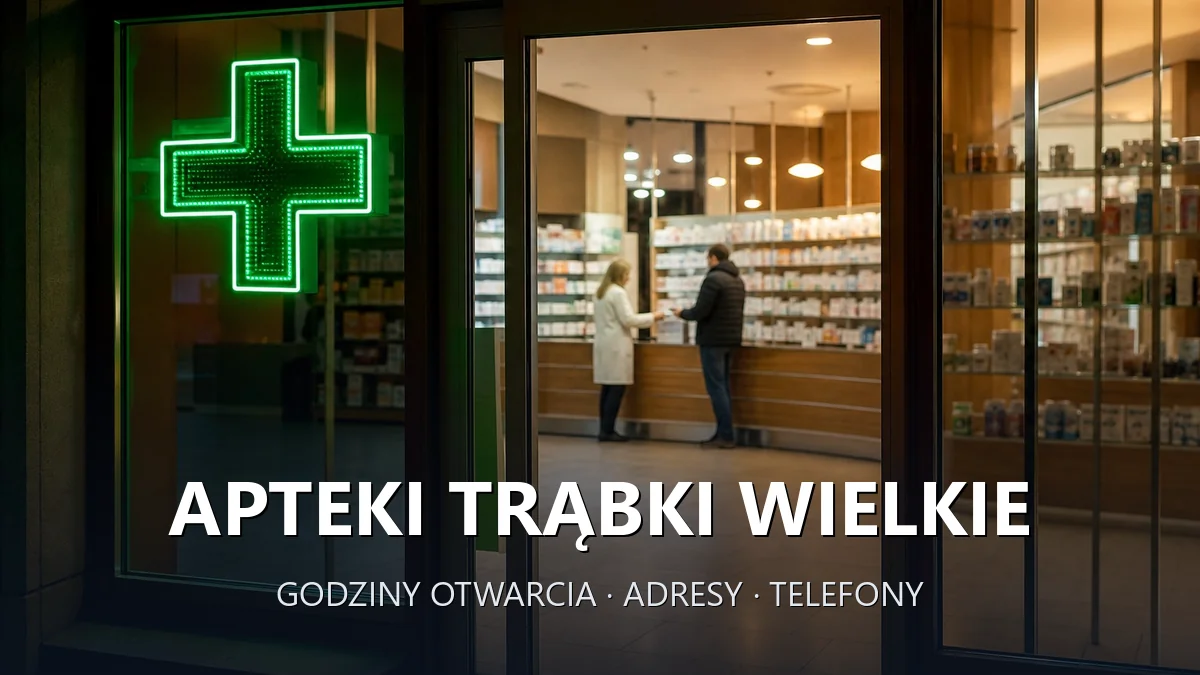Apteki Trąbki Wielkie, powiat gdański - adresy, telefony, godziny otwarcia