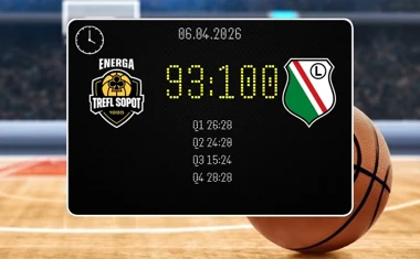[KOSZYKÓWKA] Trefl Sopot zatrzymany w końcówce – Legia wygrywa w Orlen Basket Lidze 100:93