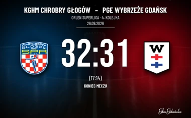 [PIŁKA RĘCZNA] KGHM Chrobry Głogów – PGE Wybrzeże Gdańsk 32:31. Jeden gol dzielił sąsiadów w tabeli ORLEN Superligi