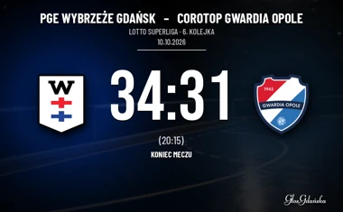[PIŁKA RĘCZNA] PGE Wybrzeże Gdańsk – Corotop Gwardia Opole 34:31. Gdańszczanie wygrali mecz bliskich sąsiadów w LOTTO Superlidze