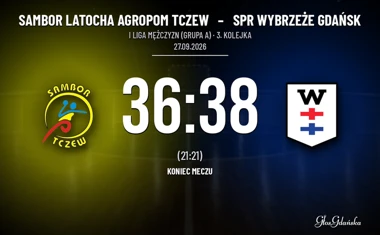 [PIŁKA RĘCZNA] Sambor Latocha Agropom Tczew – SPR Wybrzeże Gdańsk 36:38. Pierwsze zwycięstwo gdańszczan w I Lidze Mężczyzn (Grupa A)