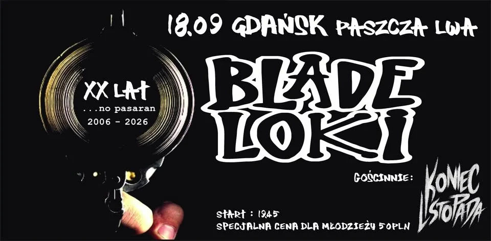 Grafika promocyjna wydarzenia BLADE LOKI Gdańsk koncert