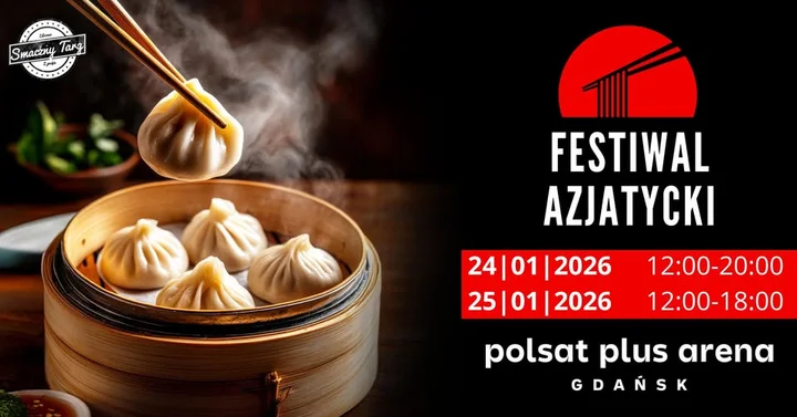 Grafika promocyjna wydarzenia Festiwal Azjatycki Gdańsk — smakowa podróż przez Azję