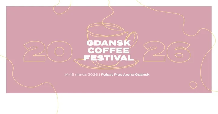 Grafika promocyjna wydarzenia Gdansk Coffee Festival 2026 — festiwal kawy w Polsat Plus Arena Gdańsk