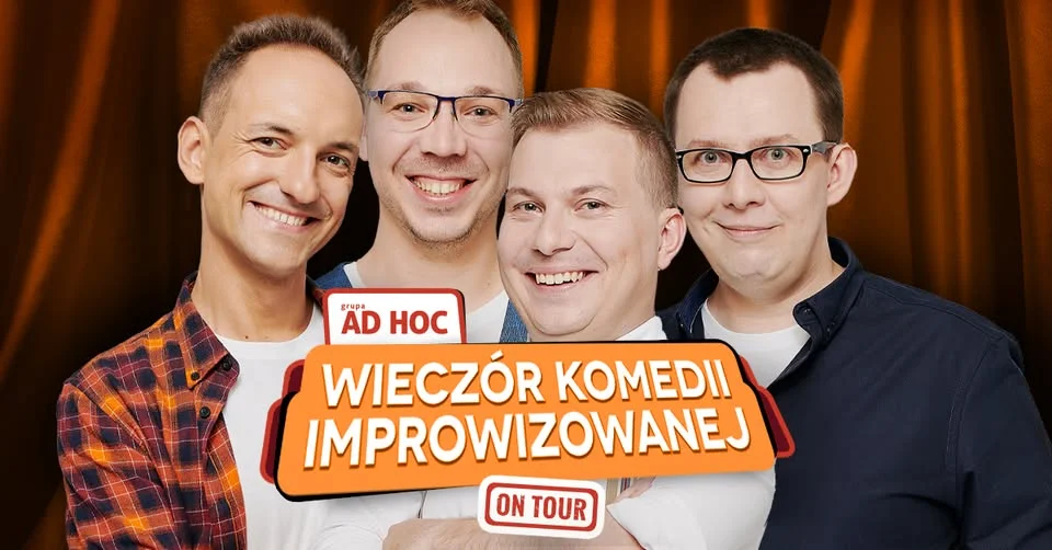 Grafika promocyjna wydarzenia Grupa AD HOC: Wieczór komedii improwizowanej