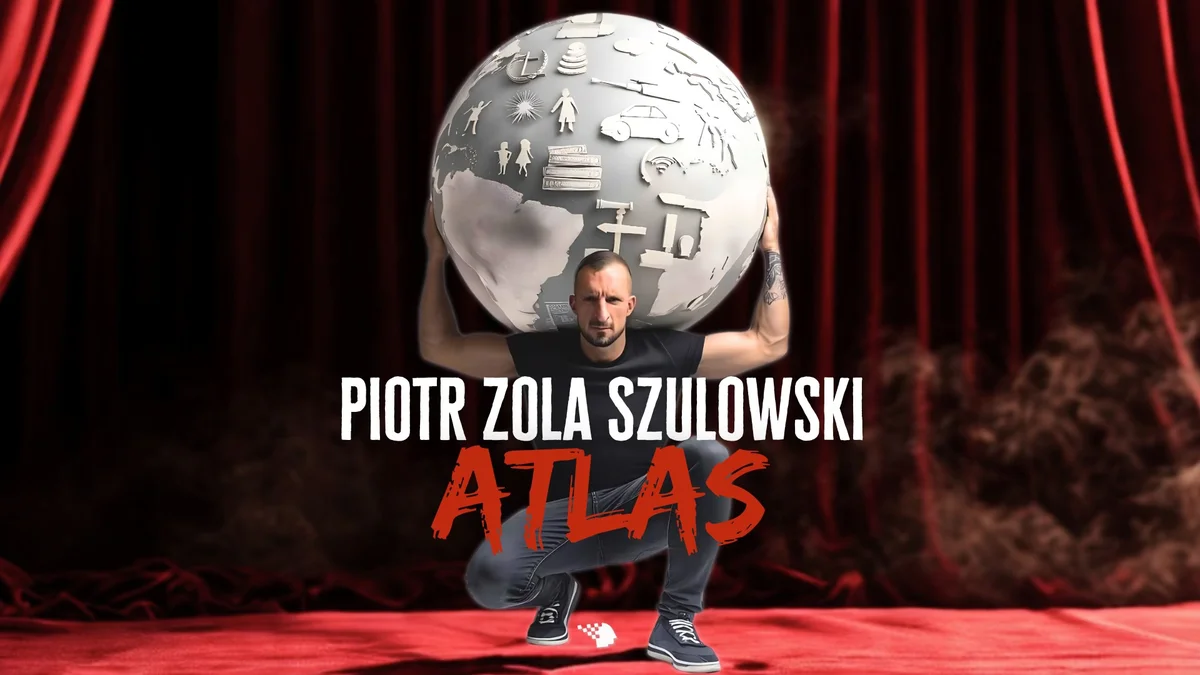 Grafika promocyjna wydarzenia ATLAS – stand-up w Gdańsku