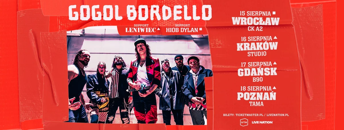 Grafika promocyjna wydarzenia Gogol Bordello koncert w Gdańsku