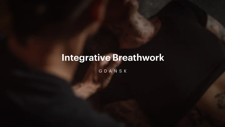 Grafika promocyjna wydarzenia Integrative Breathwork /Gdańsk — sesja oddechowa na pracę z emocjami
