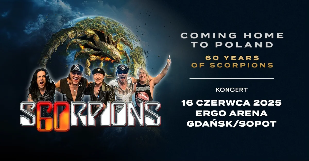Grafika promocyjna wydarzenia Koncert zespołu Scorpions w ERGO ARENIE w Gdańsku