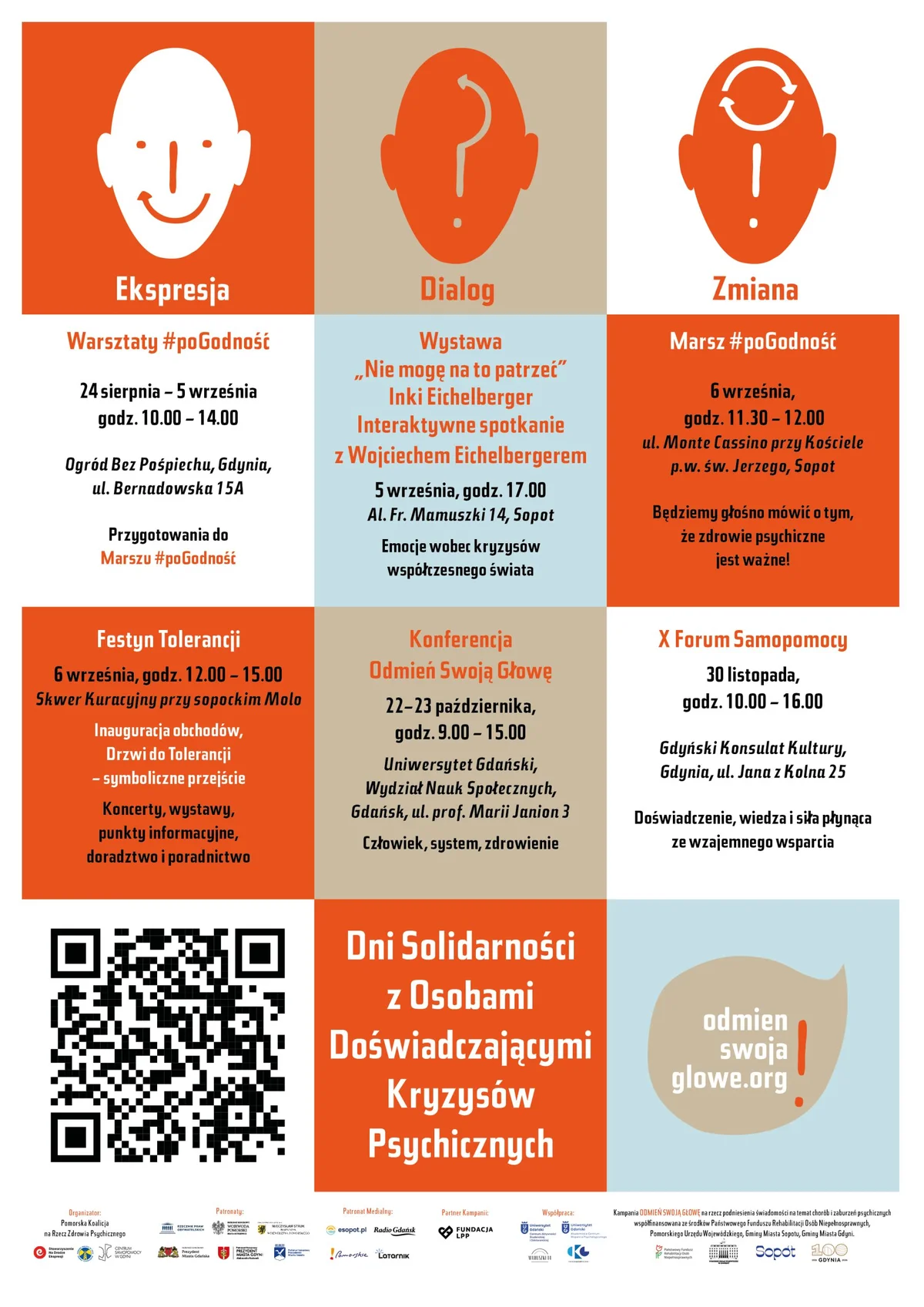 Grafika promocyjna wydarzenia Marsz dla Zdrowia Psychicznego #poGodność i Festyn Tolerancji