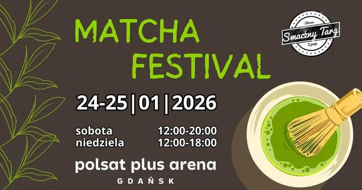 Grafika promocyjna wydarzenia Matcha Festival Gdańsk — festiwal matchy w Gdańsku