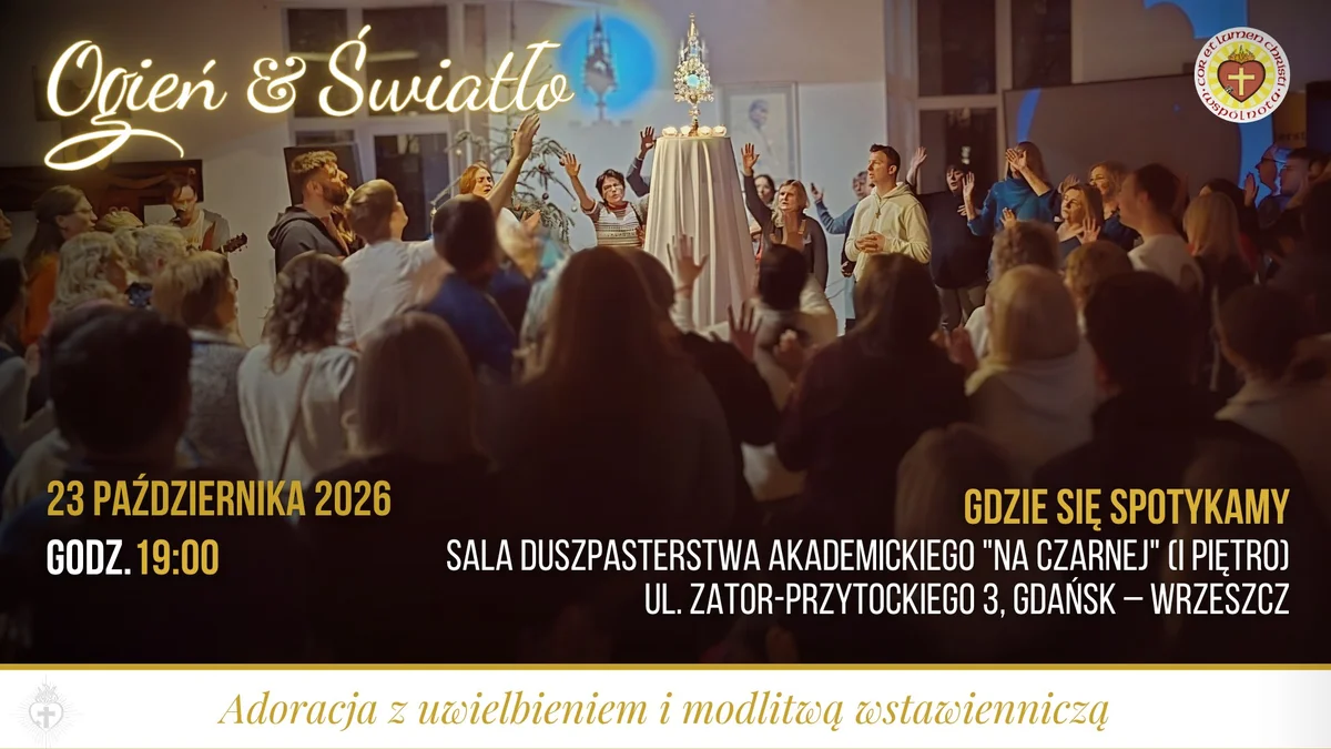 Grafika promocyjna wydarzenia Ogień i Światło w Gdańsku