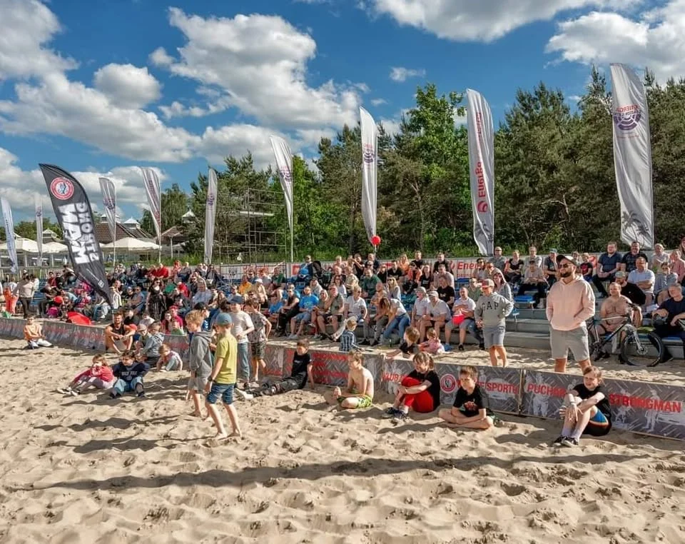 Grafika promocyjna wydarzenia OTWARTY Puchar Polski Strongman Gdańsk 2026 – Bitwa na plaży
