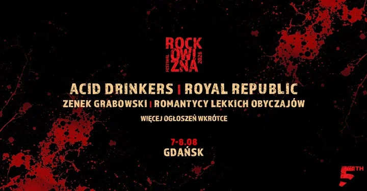 Grafika promocyjna wydarzenia Rockowizna Festiwal 2026 w Gdańsku