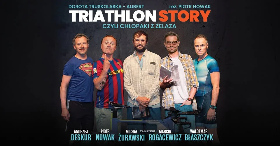 Grafika promocyjna wydarzenia Triathlon Story – spektakl w Gdańsku