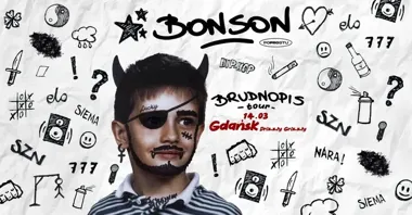 Grafika promocyjna wydarzenia BONSON | BRUDNOPIS TOUR — koncert w Gdańsku, 14 marca 2026