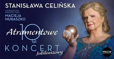 Grafika promocyjna wydarzenia Stanisława Celińska w Gdańsku: koncert jubileuszowy „Atramentowe 10 lat”