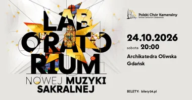Grafika promocyjna wydarzenia Laboratorium Nowej Muzyki Sakralnej