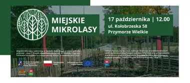 Grafika promocyjna wydarzenia Mały las, wielka rzecz! Posadźmy razem nowe Miejskie Mikrolasy w Gdańsku