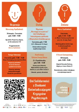 Grafika promocyjna wydarzenia Marsz dla Zdrowia Psychicznego #poGodność i Festyn Tolerancji