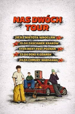 Grafika promocyjna wydarzenia NAS DWÓCH TOUR Gdańsk — North Side District na żywo 23 kwietnia