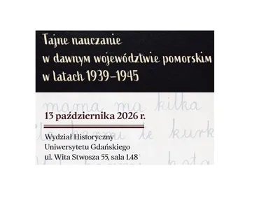 Grafika promocyjna wydarzenia Tajne nauczanie na Pomorzu w latach 1939–1945