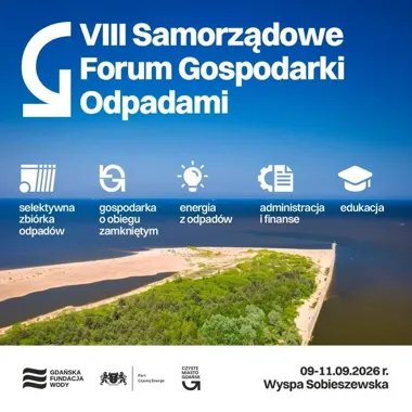 Grafika promocyjna wydarzenia VIII Samorządowe Forum Gospodarki Odpadami