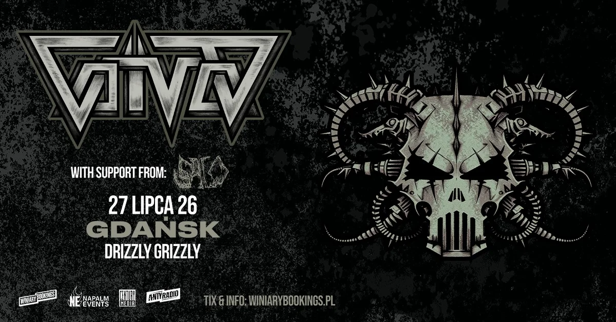 Grafika promocyjna wydarzenia VOIVOD + Salo w Gdańsku