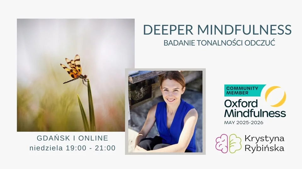Grafika promocyjna wydarzenia Zaawansowany kurs Deeper Mindfulness w Gdańsku
