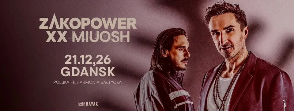 Grafika promocyjna wydarzenia ZAKOPOWER XX MIUOSH – koncert w Gdańsku