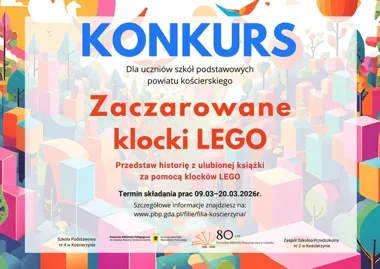 Zaczarowane klocki LEGO - książki, które dzieci z powiatu kościerskiego składają z klocków
