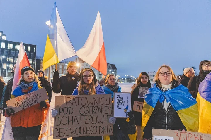 Marsz i zgromadzenie w ECS – Gdańsk solidarny z walczącą Ukrainą