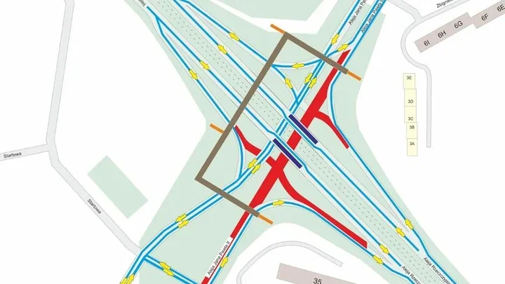 Na Zaspie przebudowa kładki – Aleja Rzeczypospolitej zawężona w obu kierunkach