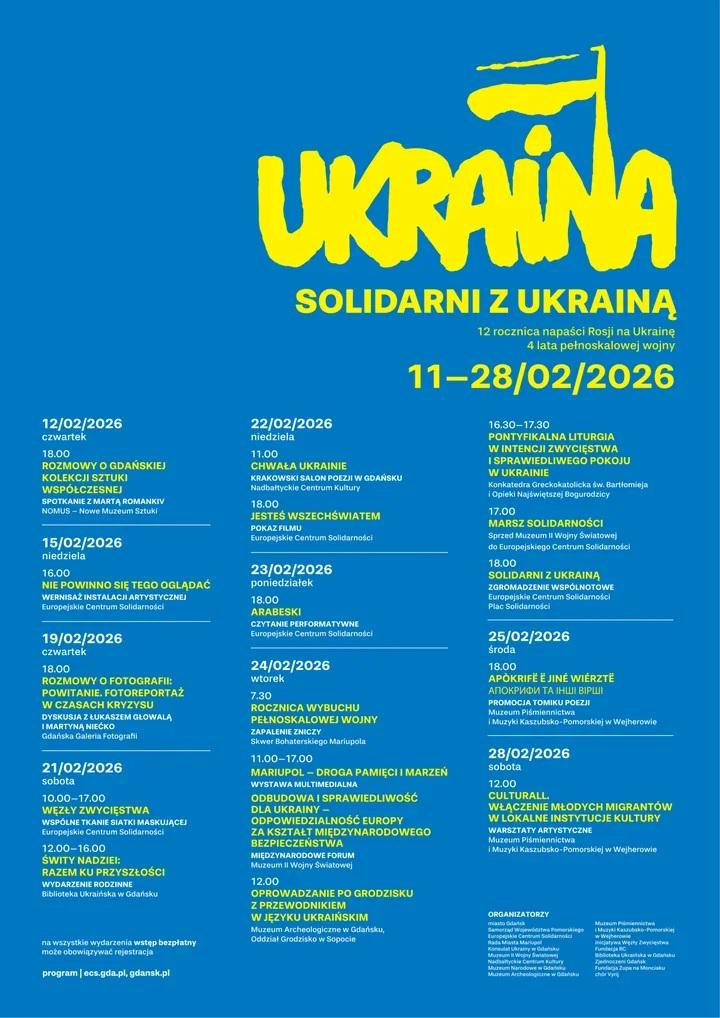 Gdańsk pamięta – obchody czwartej rocznicy agresji Rosji na Ukrainę