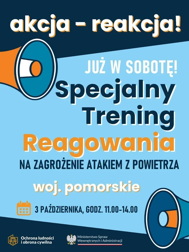 Dwa miejsca w Pruszczu Gdańskim. Strażacy pokażą, jak reagować na atak z powietrza
