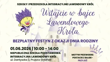Bajkowy festyn w Pruszczu Gdańskim. Lawendowy Król szykuje rodzinne święto