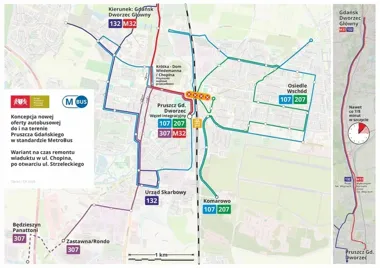 Autobusy zostają na trasach. Pruszcz Gdański poprawia plan przed wiaduktem