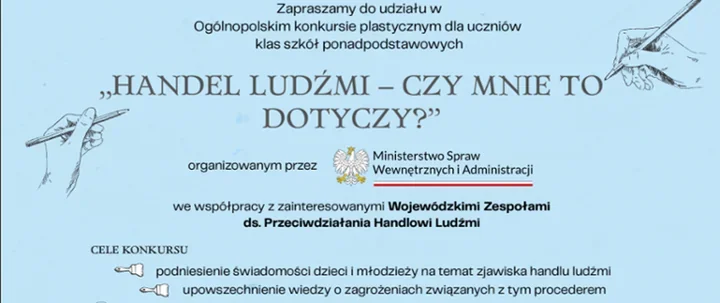 Młodzi artyści przeciw przemocy – ogólnopolski konkurs o handlu ludźmi