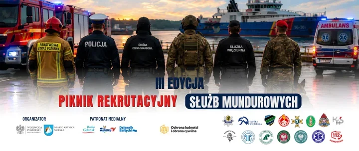 Mundur, psy służbowe i pierwsza pomoc. Piknik rekrutacyjny nad Bałtykiem