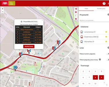 Ulubione przystanki i pojazdy poza trasą – mapa ZTM staje się dokładniejsza
